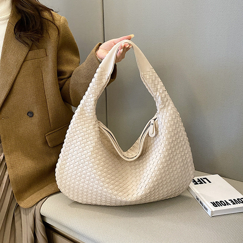 Isabella | Woven Eco-Leather Shoulder Bag - ginlerie 0