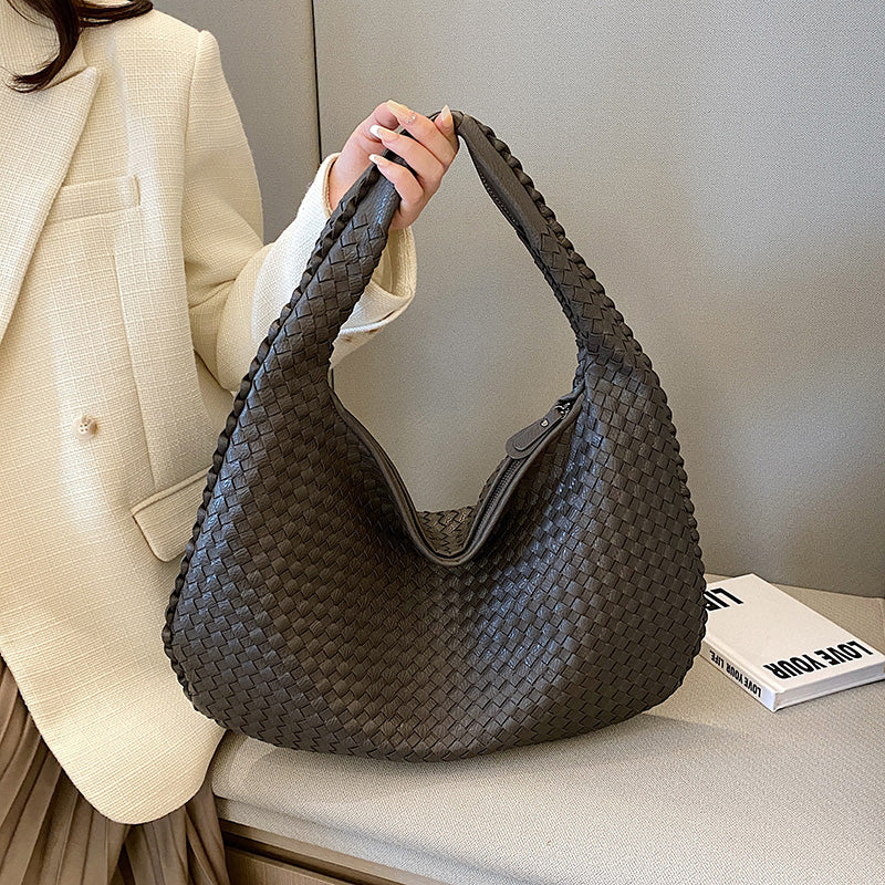 Isabella | Woven Eco-Leather Shoulder Bag - ginlerie 2