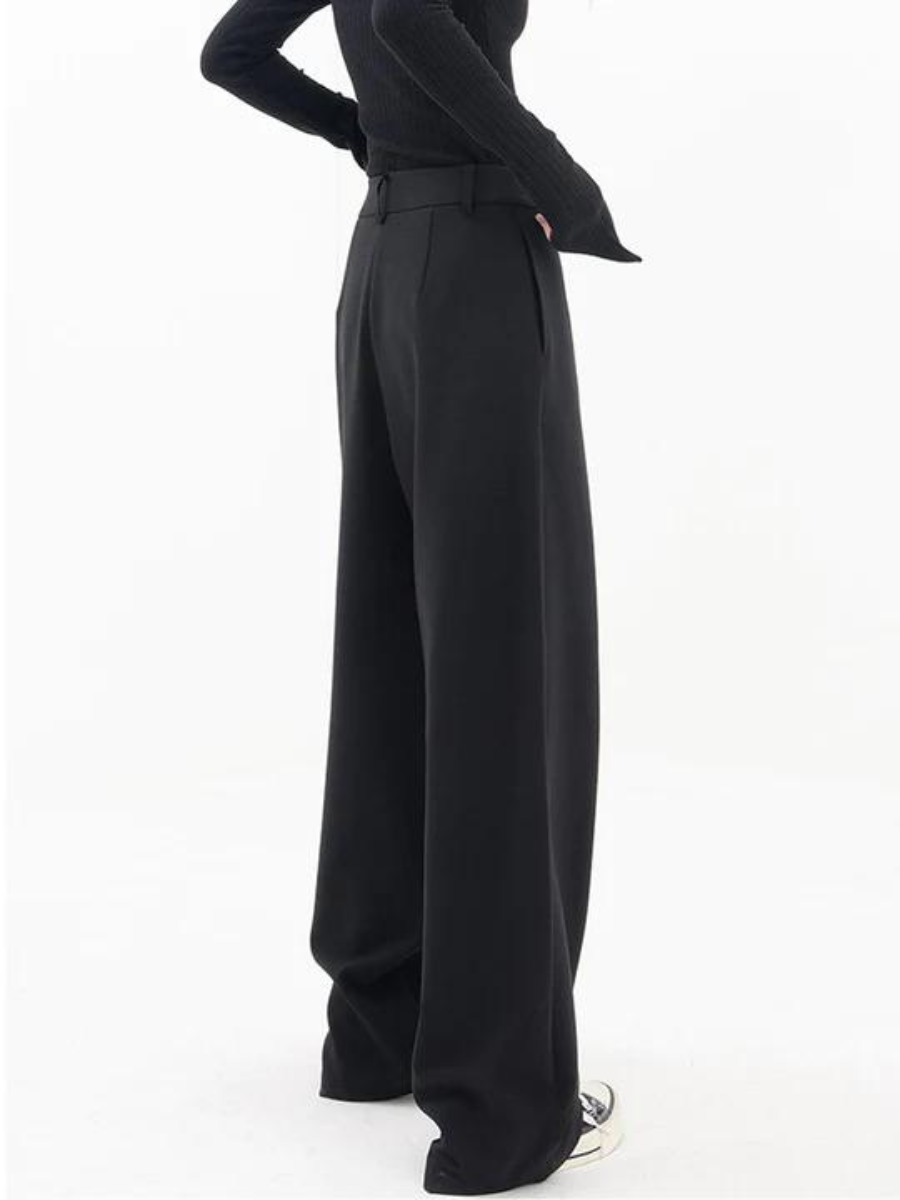 Isla | Asymmetric Wide Leg Trousers - ginlerie 3