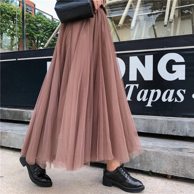Isla | Elegant Black Tulle Skirt - ginlerie 1