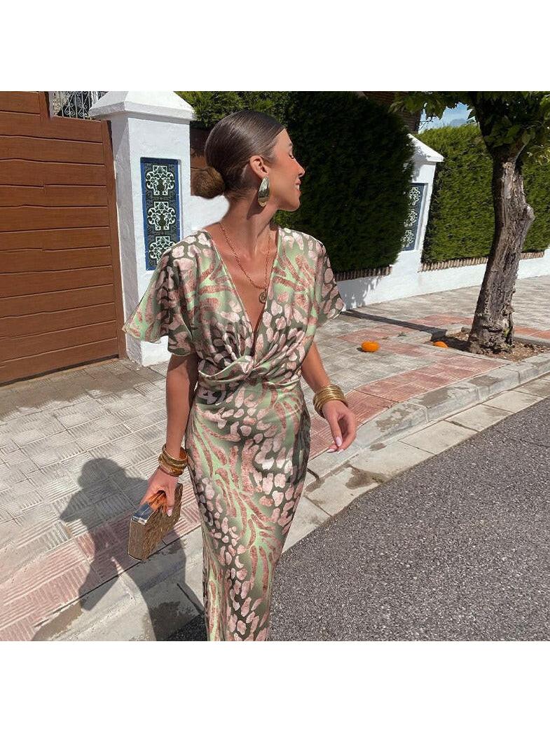 Isla | Elegant Long Sleeve Maxi Dress - ginlerie 1