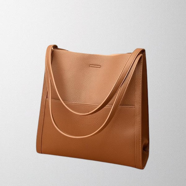 Isla | Structured Leather Shoulder Bag - ginlerie 0