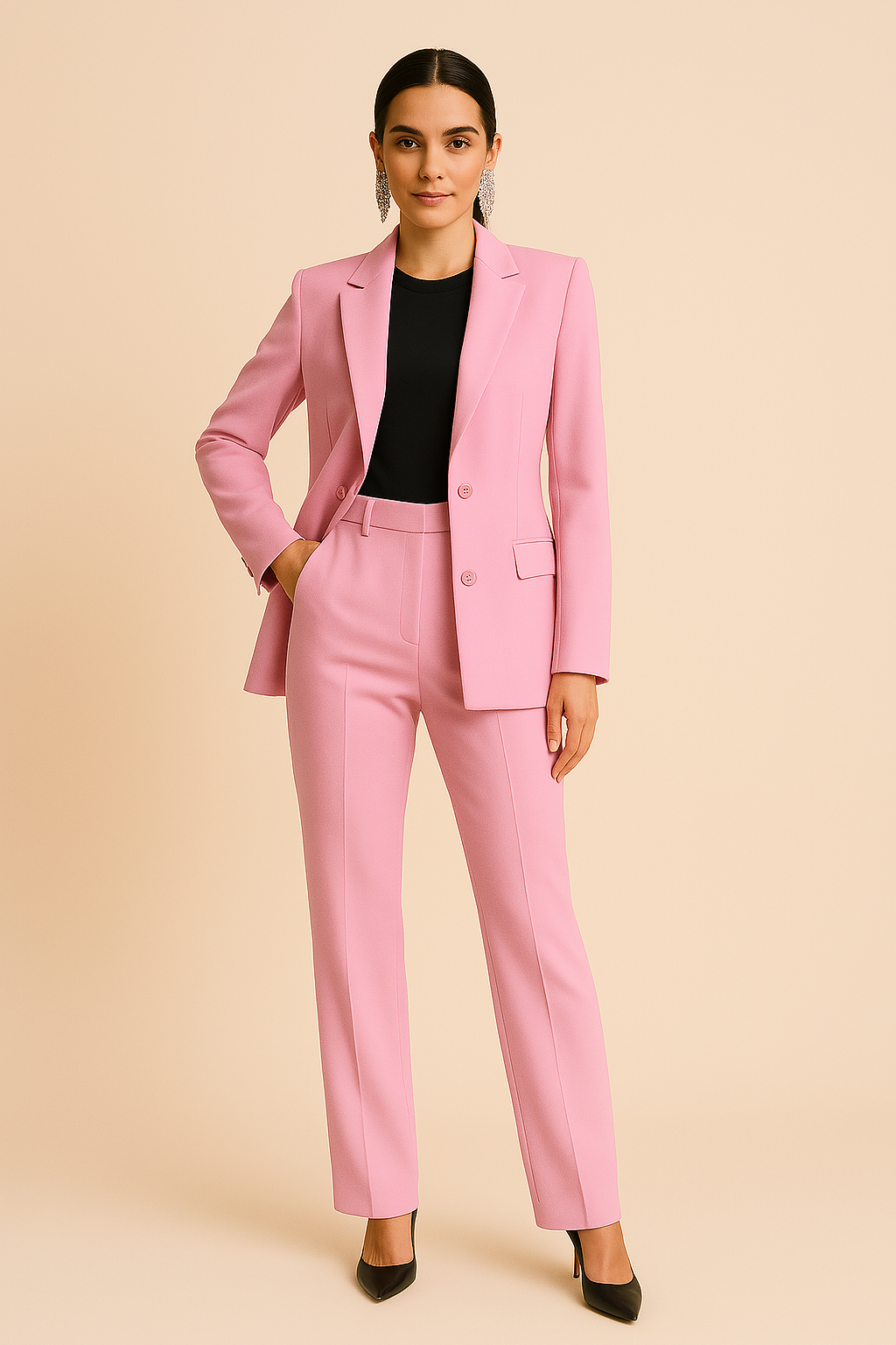 Jade | Tailored Pant Suit Set - ginlerie 0
