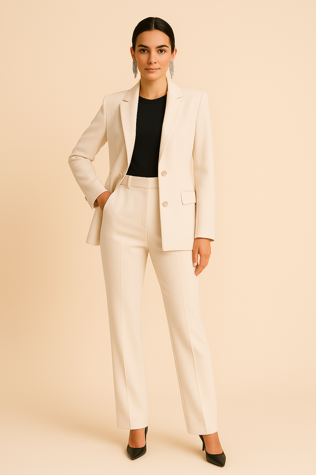 Jade | Tailored Pant Suit Set - ginlerie 2
