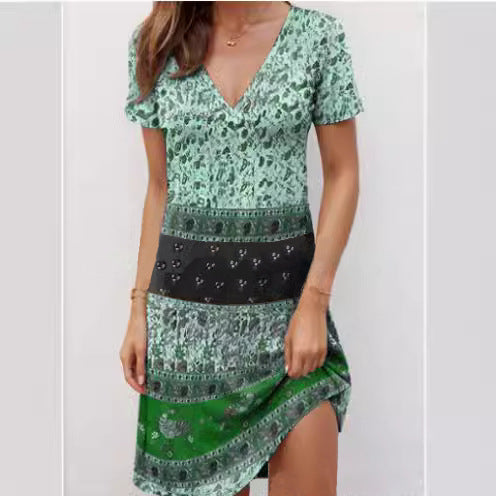 Kira | Relaxed Patchwork Mini Dress - ginlerie 0