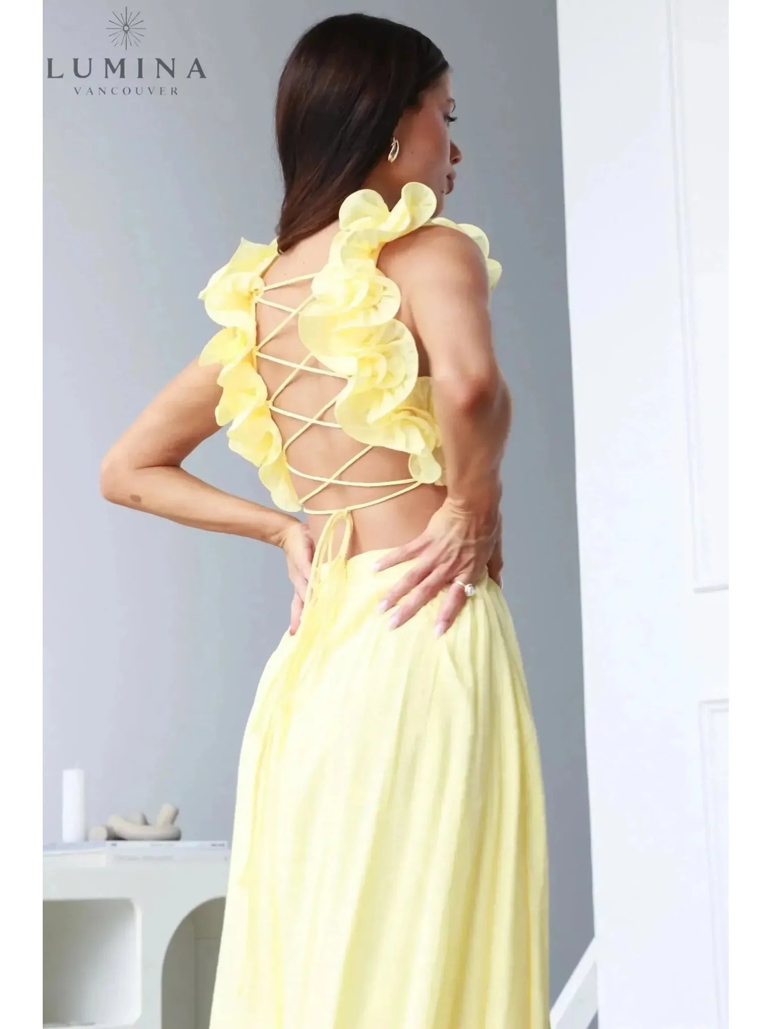 Lanae - Elegant Dress With Deep V-Neck