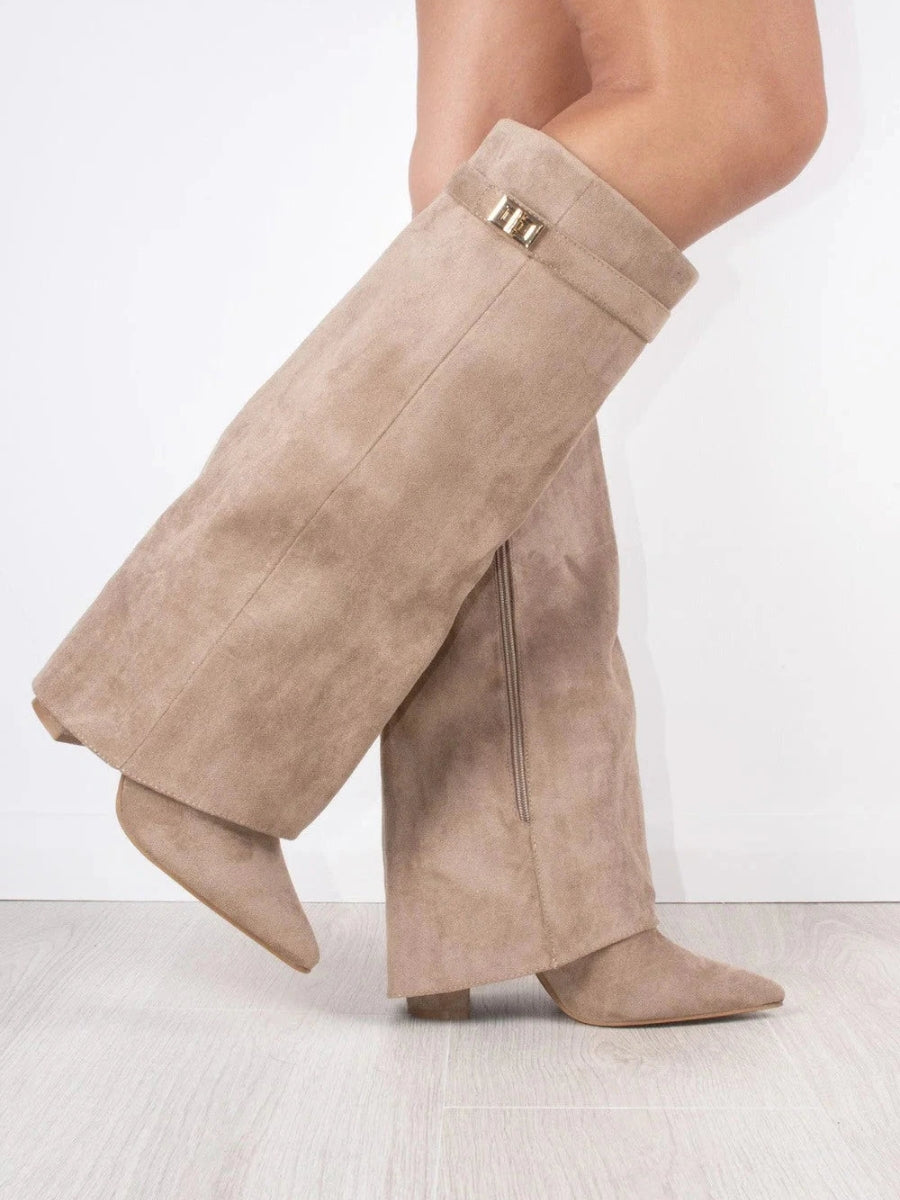 Luna | Black Knee High Boots - ginlerie 1