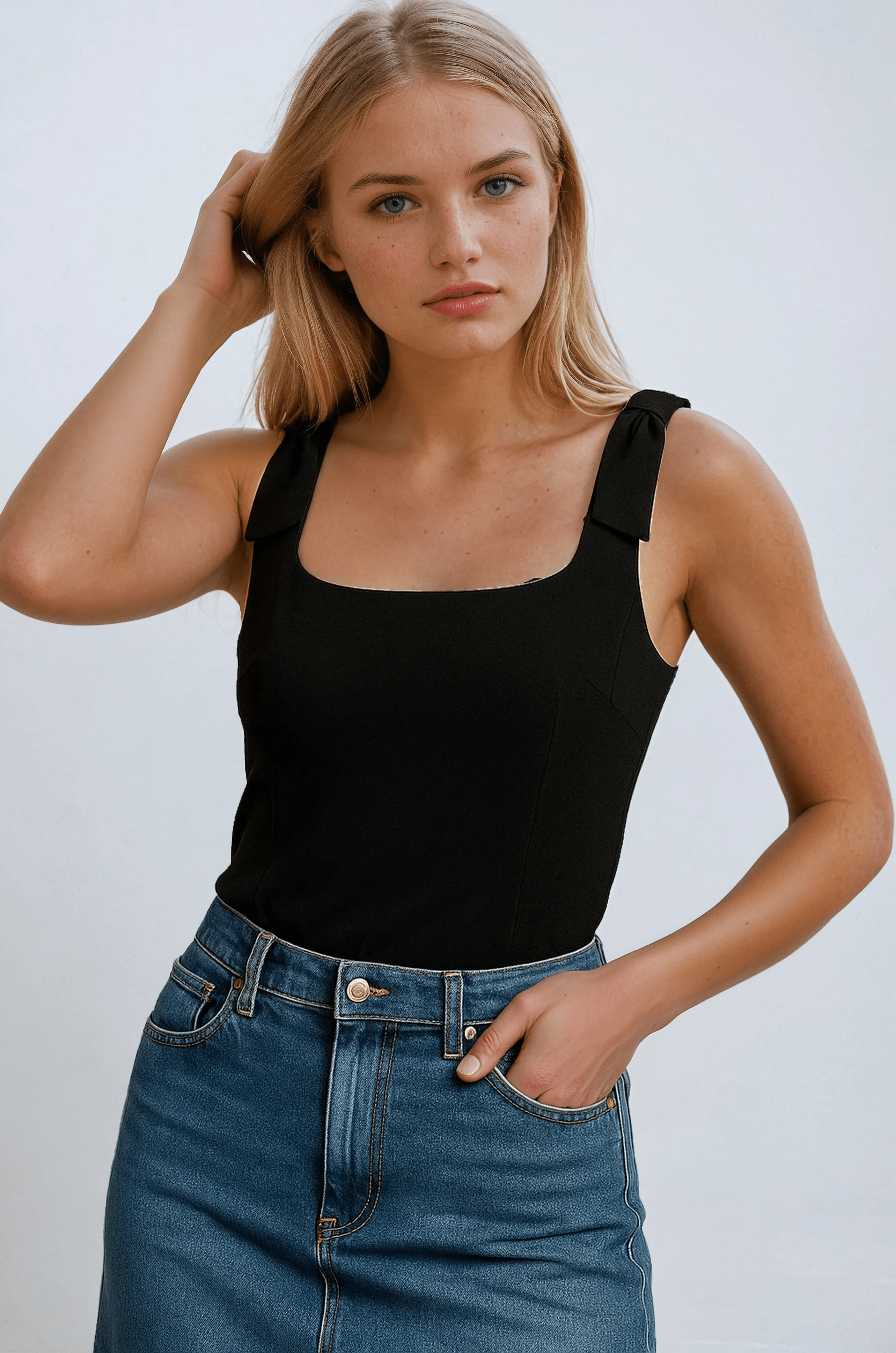 Luna | Bow-Detail Cami Top - ginlerie 3