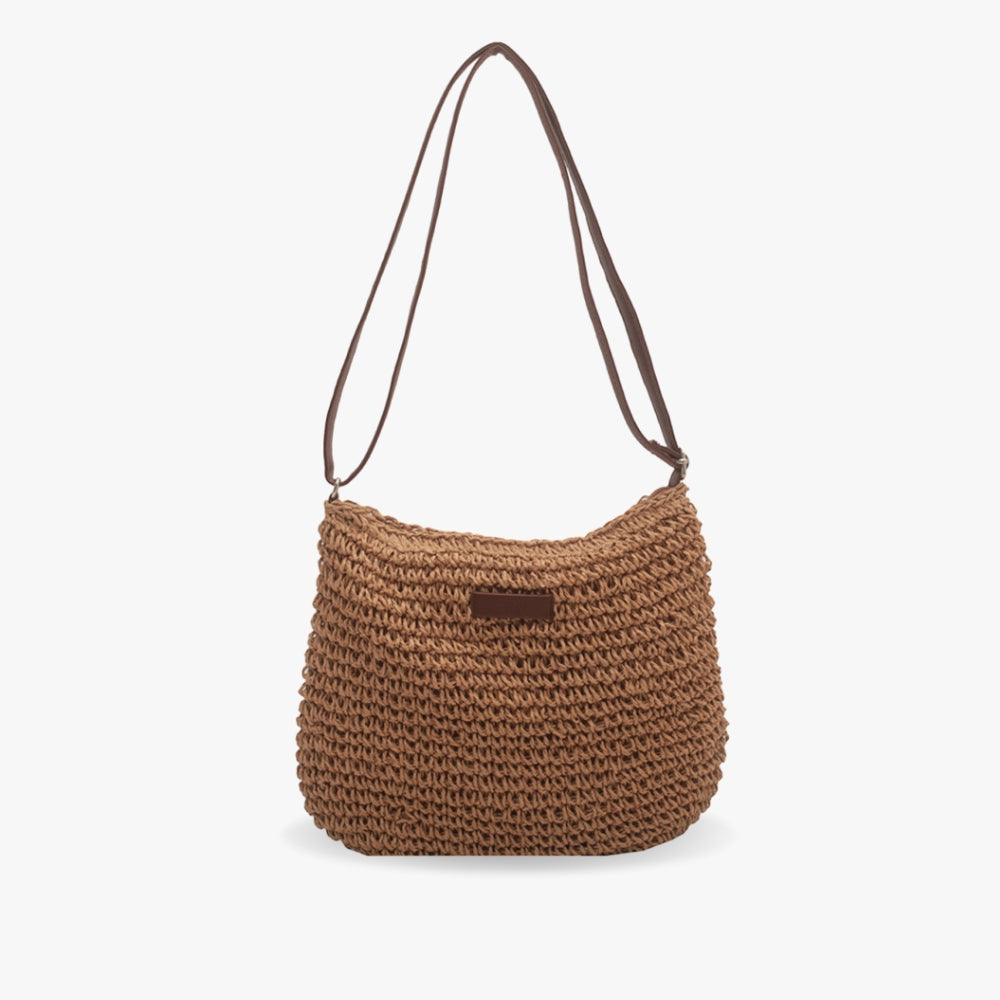 Luna | Chic Beige Straw Shoulder Bag - ginlerie 7