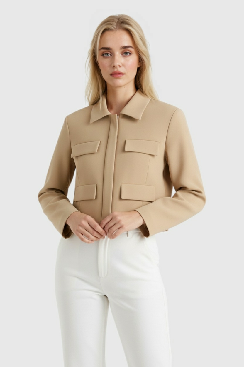 Luna | Cropped Button Jacket - ginlerie 1