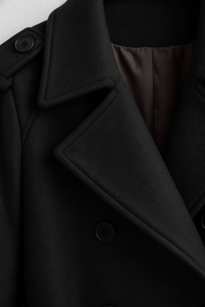 Luna | Elegant Black Coat - ginlerie 6