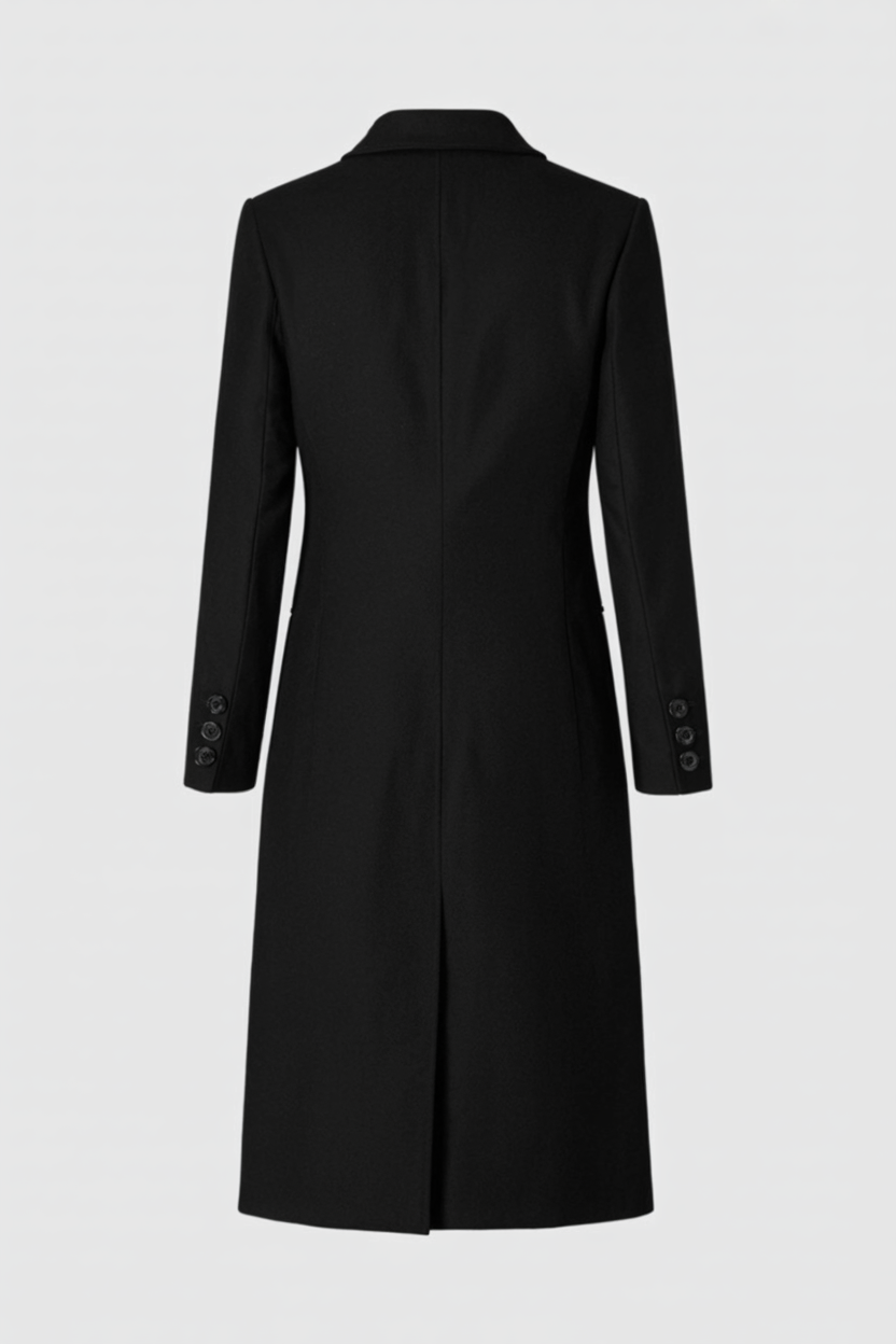 Luna | Elegant Black Winter Coat - ginlerie 3