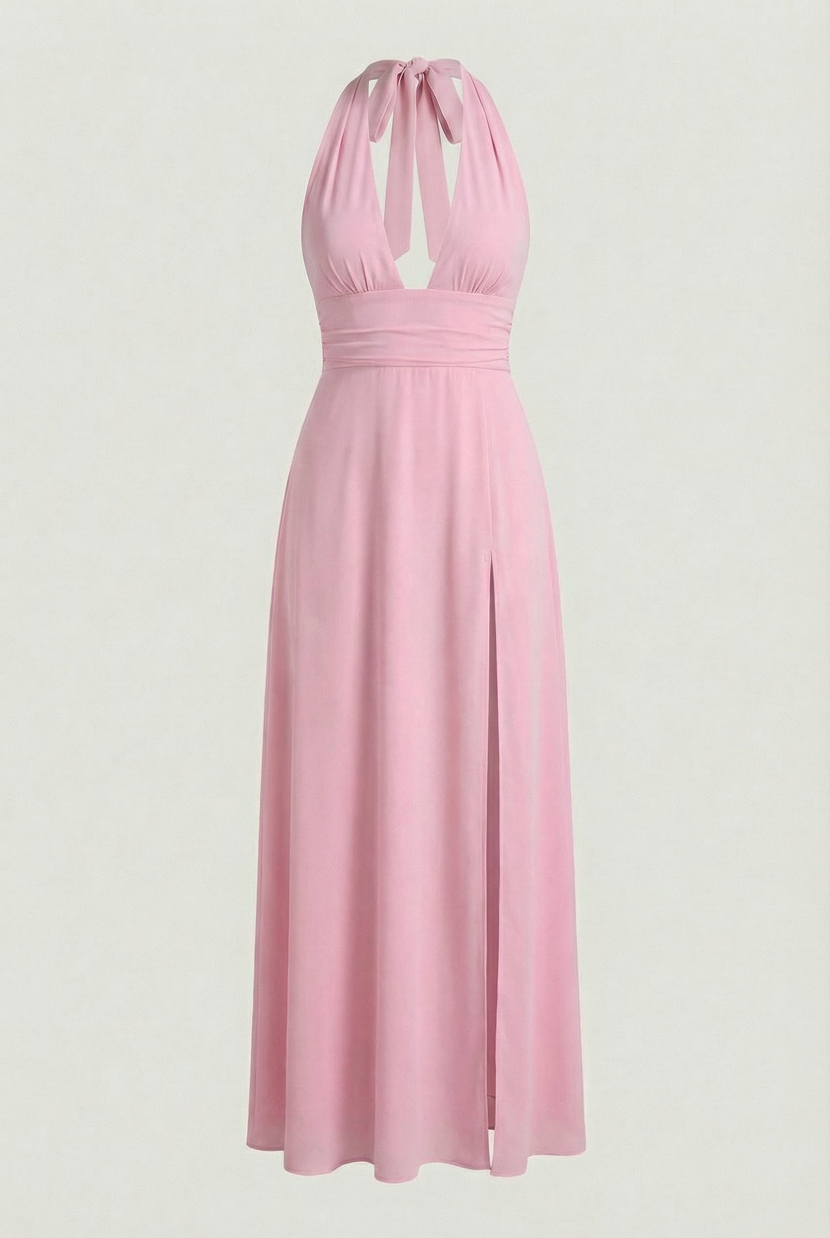 Luna | Elegant Halter Maxi Dress - ginlerie 0