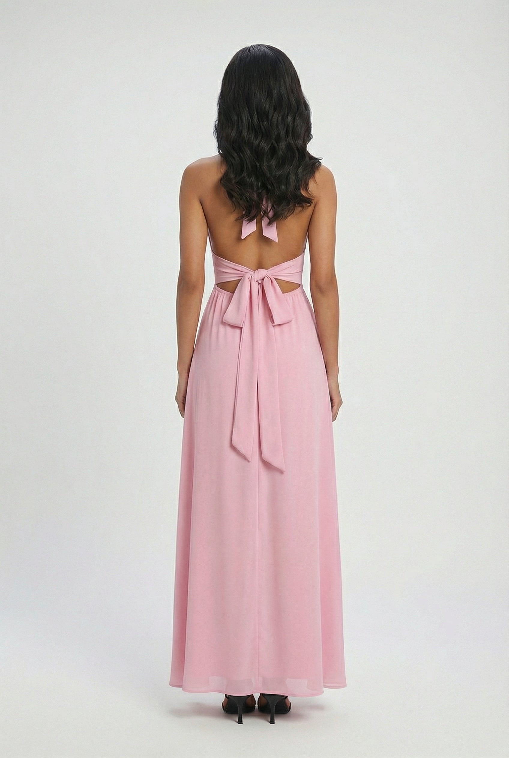 Luna | Elegant Halter Maxi Dress - ginlerie 3
