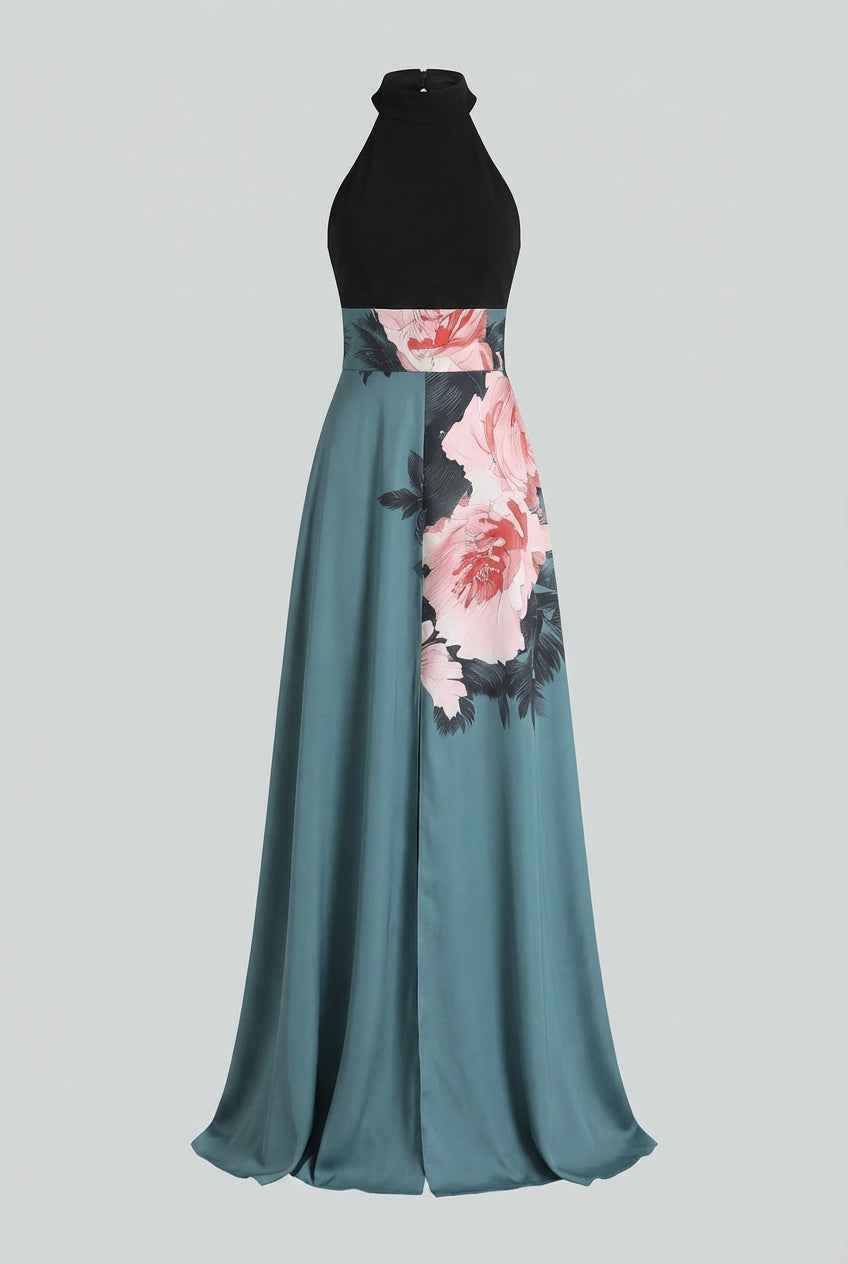 Luna | Floral Print Maxi Dress - ginlerie 0