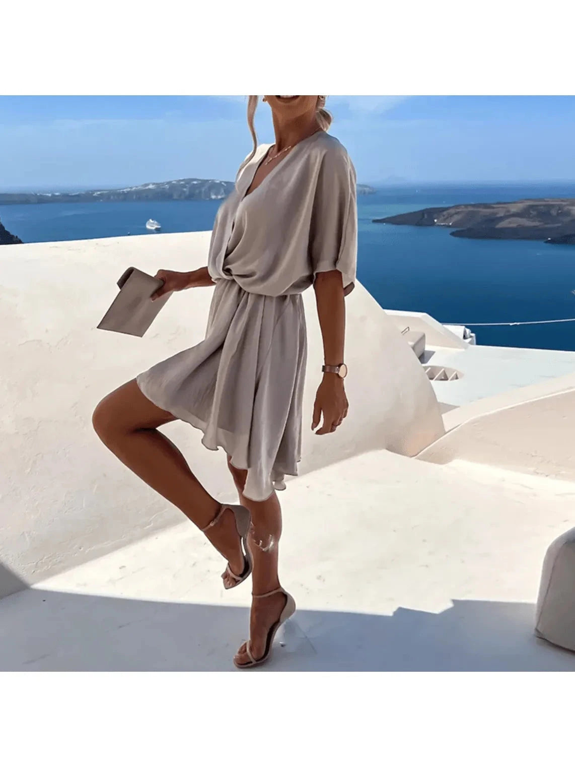 Luna | Flowing Midi Dress for Summer - ginlerie 3