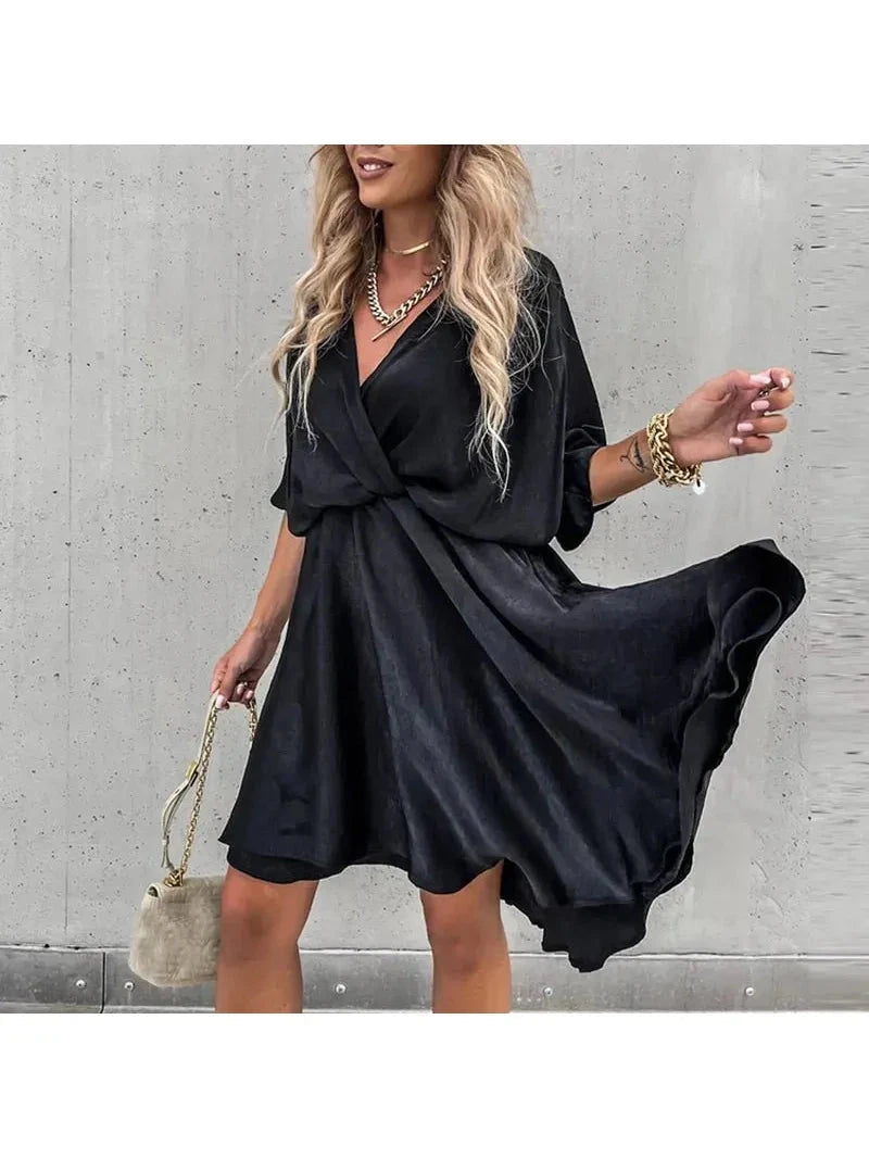 Luna | Flowing Midi Dress for Summer - ginlerie 6