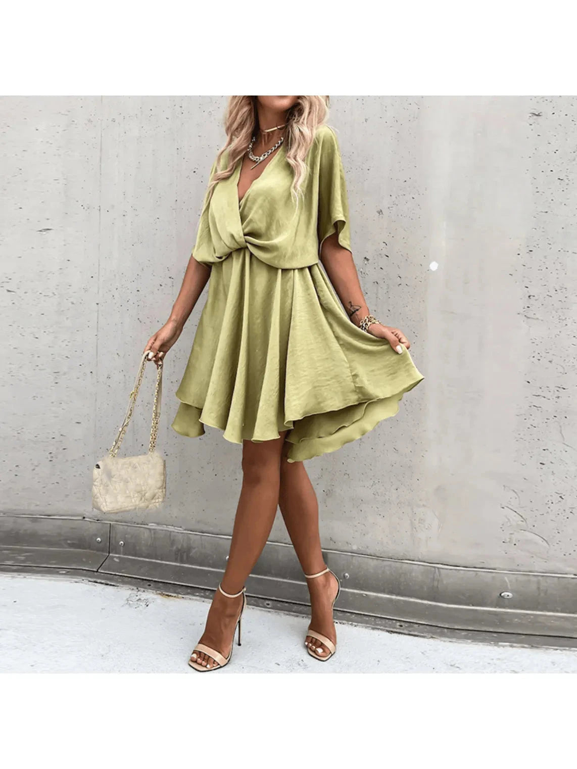 Luna | Flowing Midi Dress for Summer - ginlerie 9