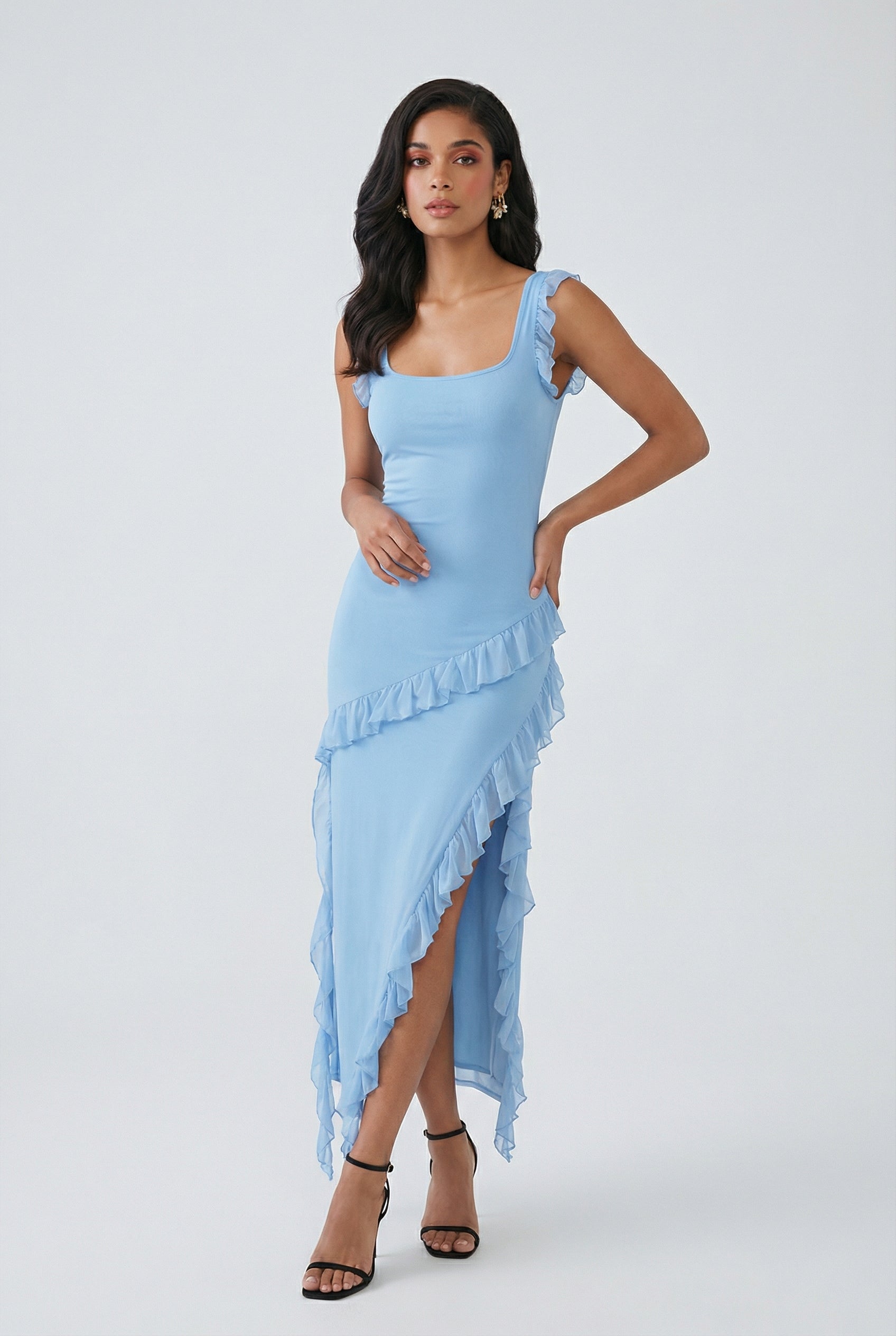 Luna | High Slit Evening Dress - ginlerie 2