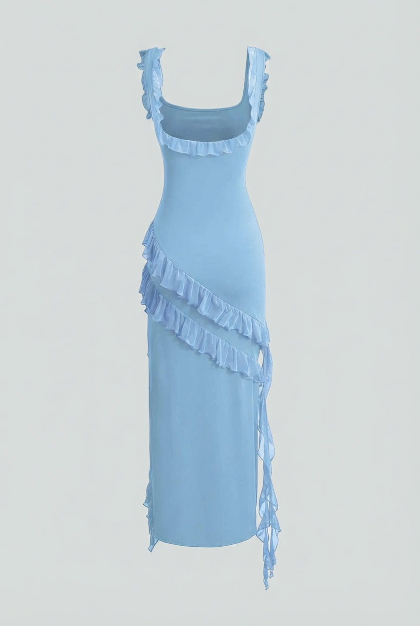 Luna | High Slit Evening Dress - ginlerie 4