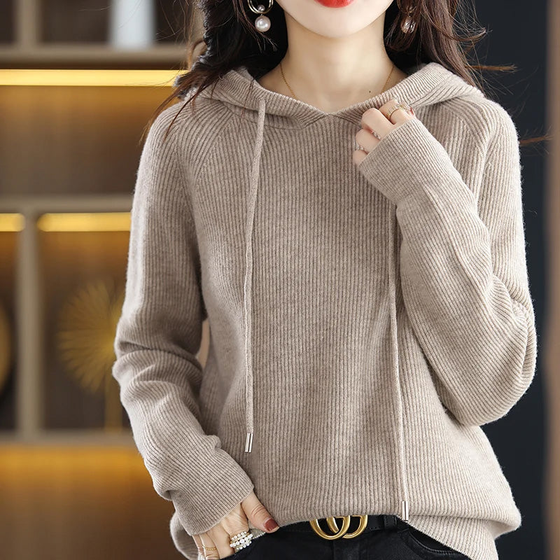 Luna | Hooded Wool Sweater - ginlerie 4