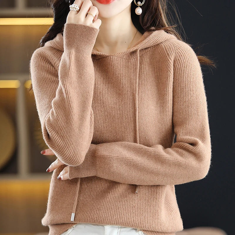 Luna | Hooded Wool Sweater - ginlerie 6