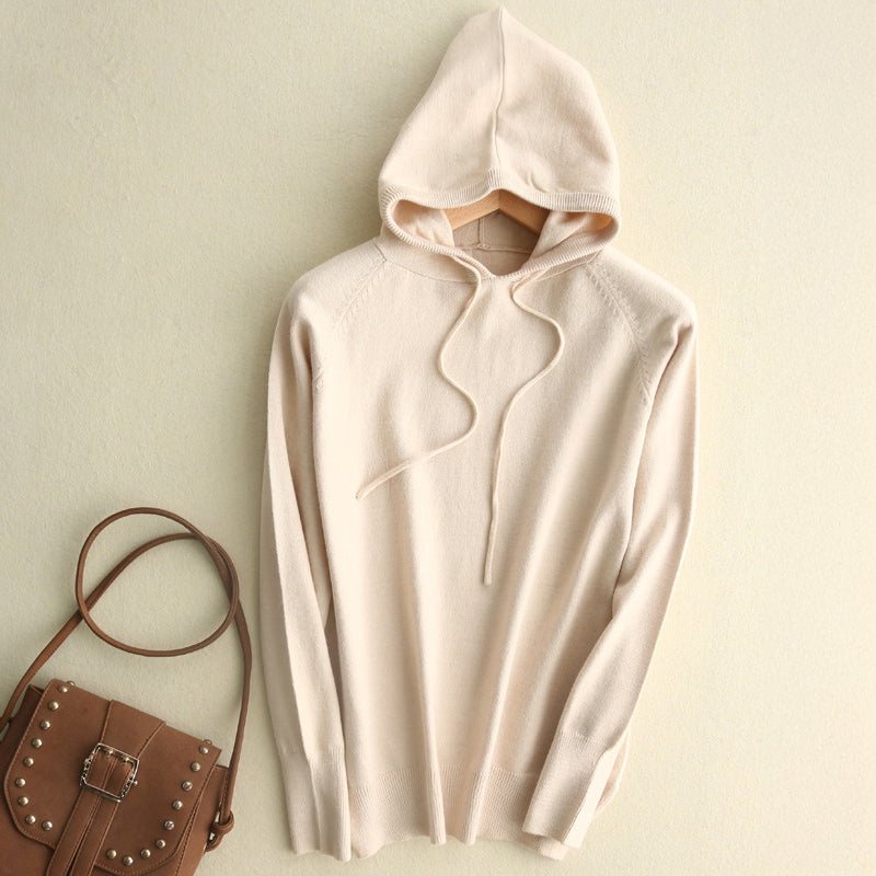 Luna | Lightweight Knit Hoodie - ginlerie 1