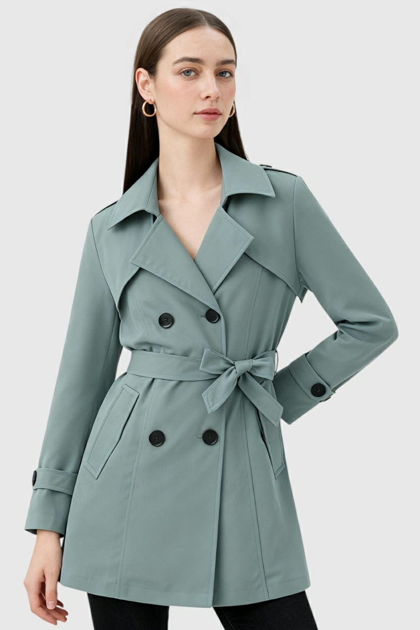 Luna | Mid-Length Trench Coat - ginlerie 1