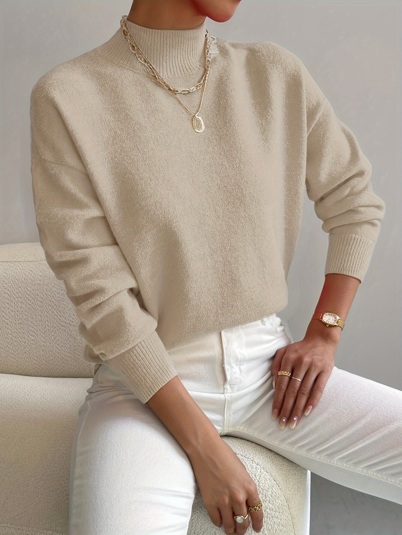 Luna | Mock Turtleneck Sweater - ginlerie 4