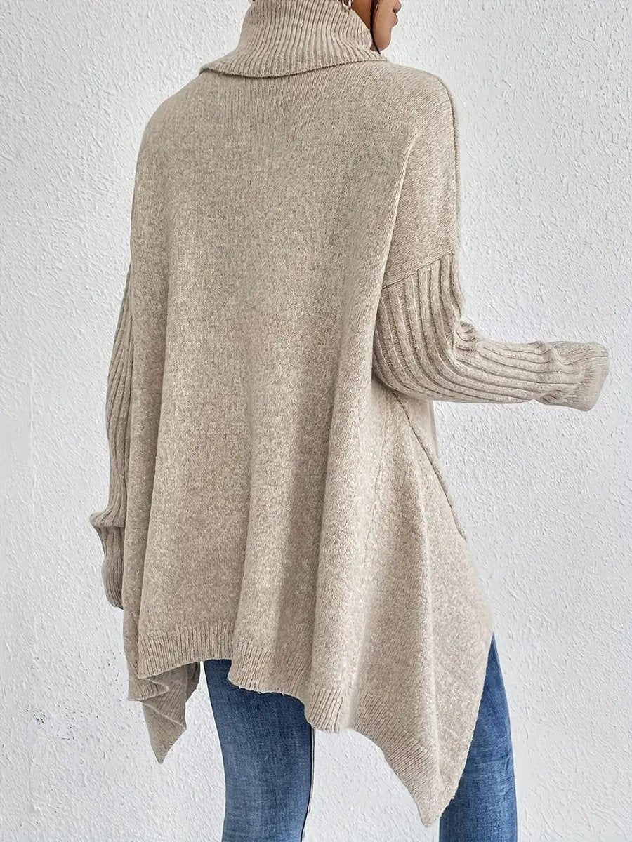 Luna | Oversized Ribbed Turtleneck Sweater - ginlerie 5