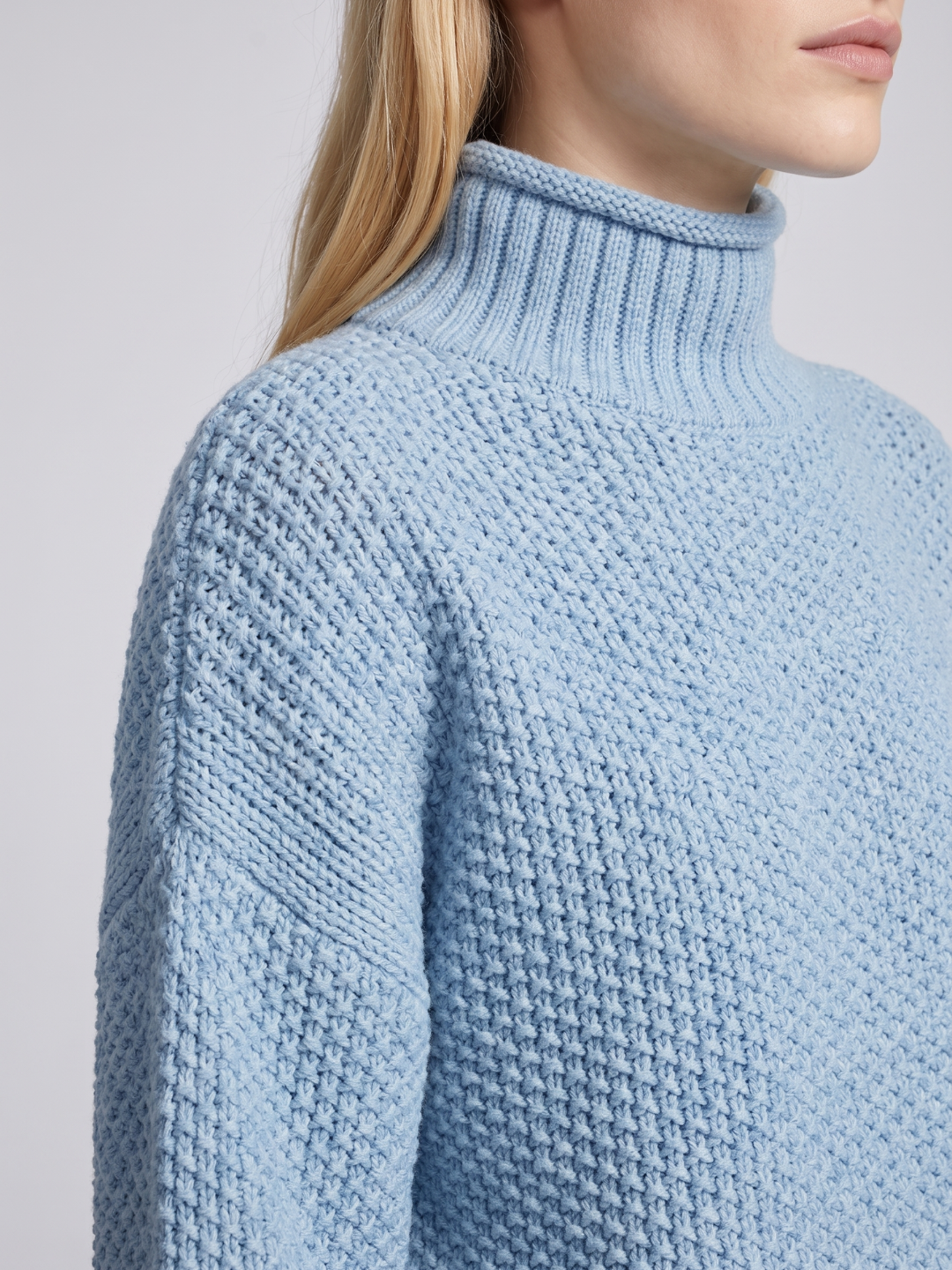 Luna | Oversized Waffle-Knit Turtleneck Sweater - ginlerie 7