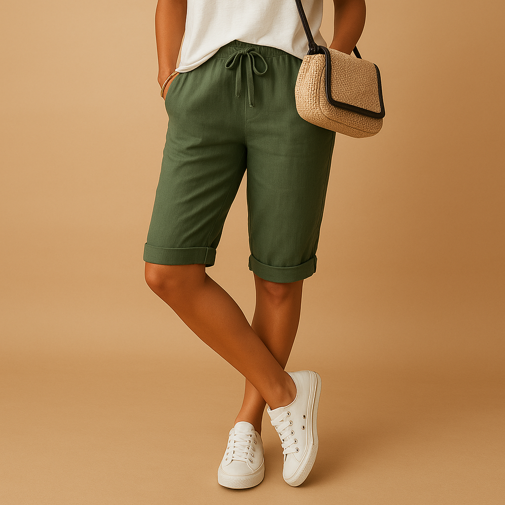 Luna | Relaxed Capri Pants for Women - ginlerie 2