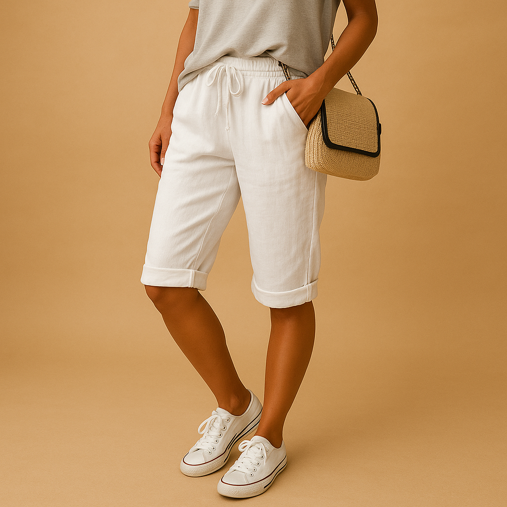 Luna | Relaxed Capri Pants for Women - ginlerie 4