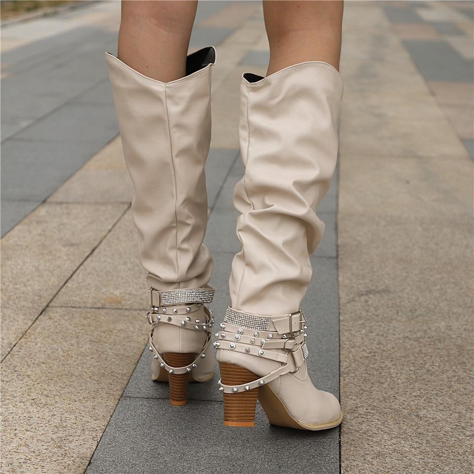 Luna | Slouch Black Knee High Boots - ginlerie 7