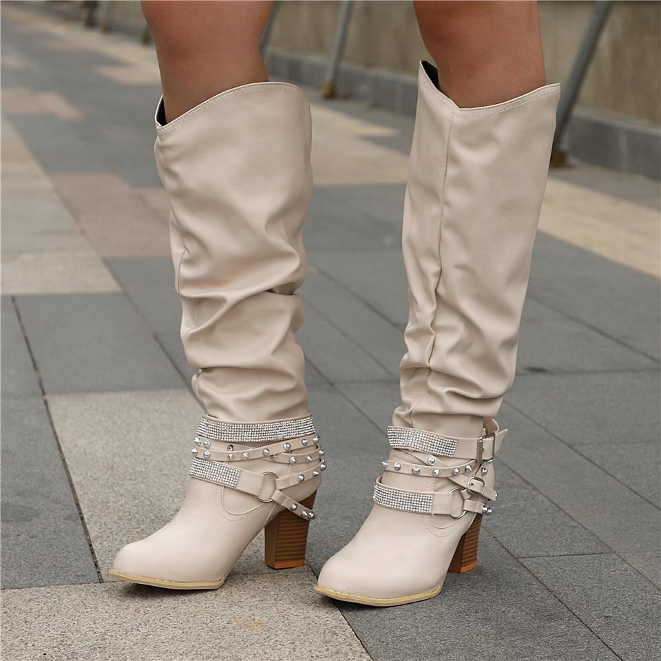 Luna | Slouch Knee High Boots for Women - ginlerie 1
