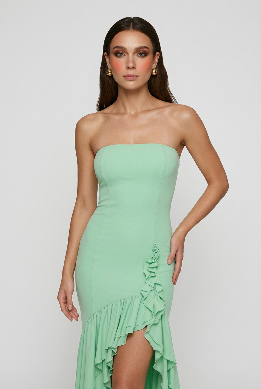Luna | Strapless Evening Gown - ginlerie 4