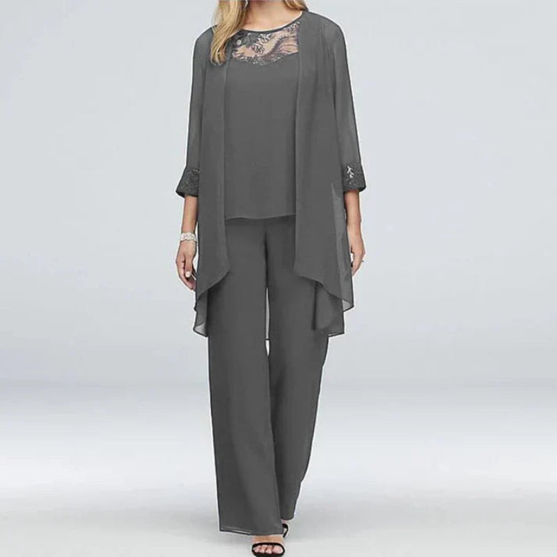 Luna | Three-Piece Pant Set - ginlerie 2