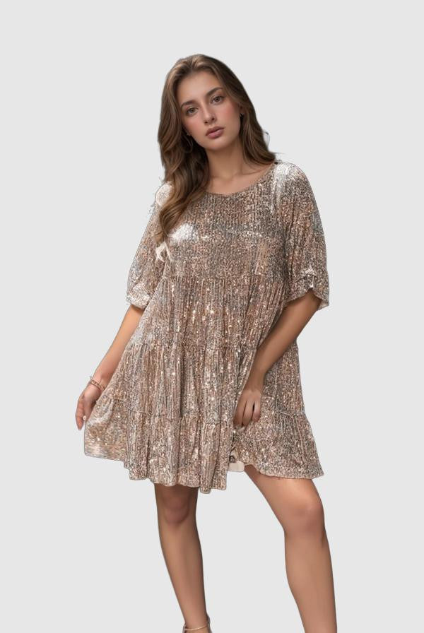 Luna | Tiered Mini Dress - ginlerie 1