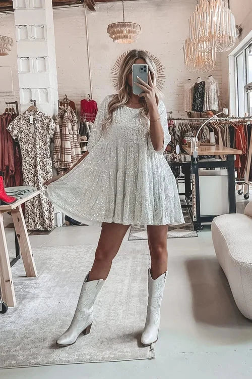 Luna | Tiered Mini Dress - ginlerie 5