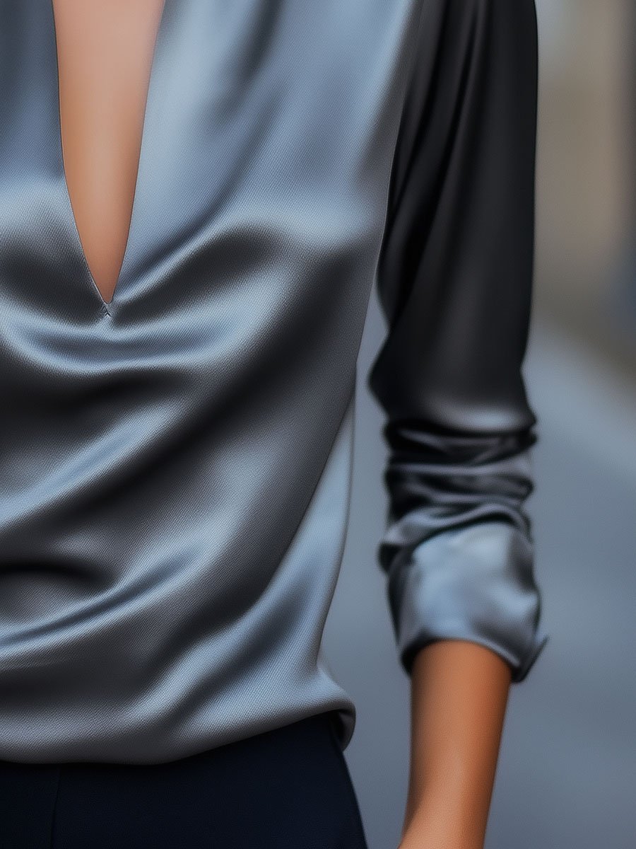 Luna | V-Neck Blouse - ginlerie 2