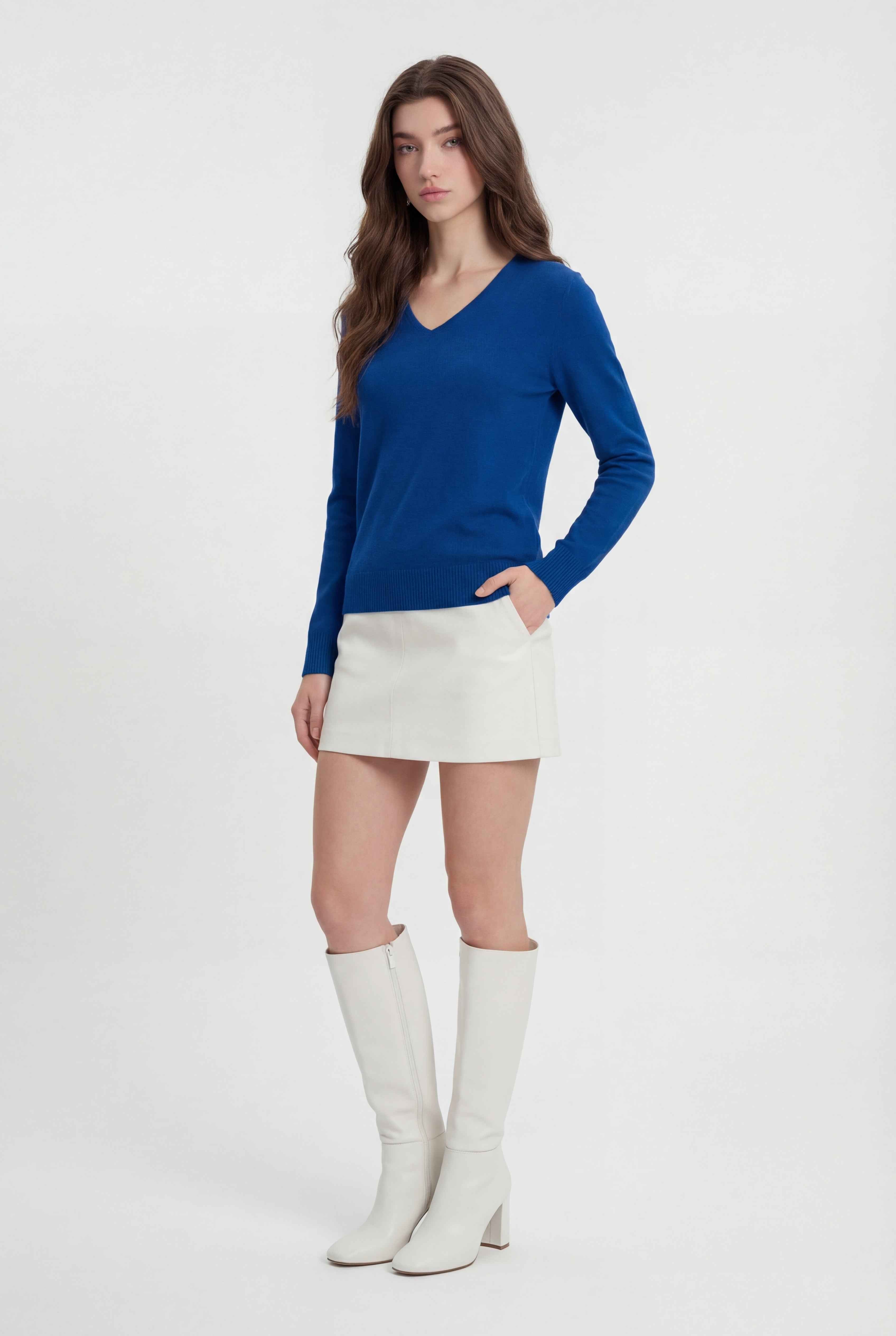 Luna | V-Neck Sweater for Women - ginlerie 2
