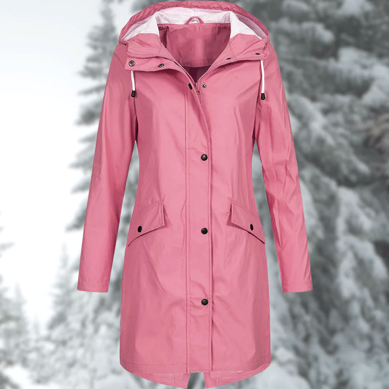Luna | Waterproof Hooded Rain Coat for Women - ginlerie 3