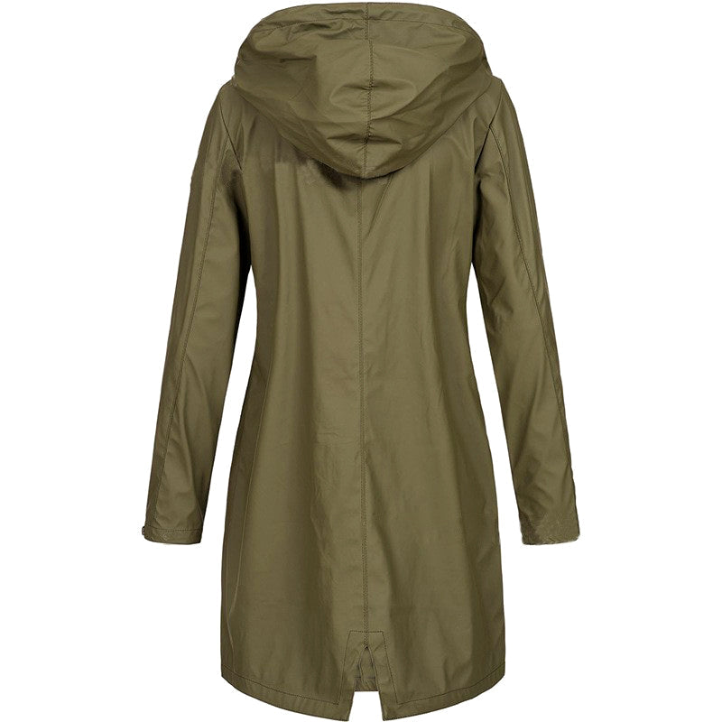 Luna | Waterproof Hooded Rain Coat for Women - ginlerie 5