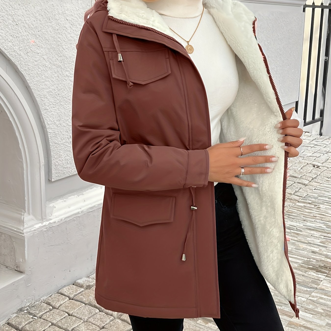 Maisie | Cozy Sherpa-Lined Parka Jacket - ginlerie 10