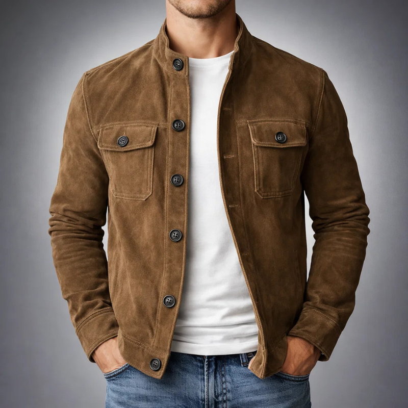 Mara | Suede Style Utility Jacket - ginlerie 1