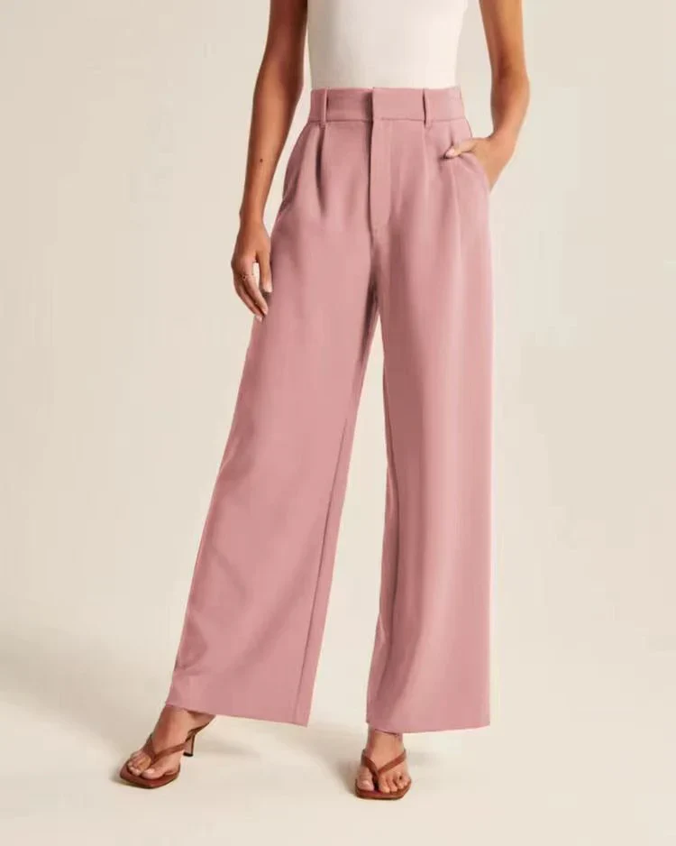 Marieke | High-Waisted Wide-Leg Trousers - ginlerie 5