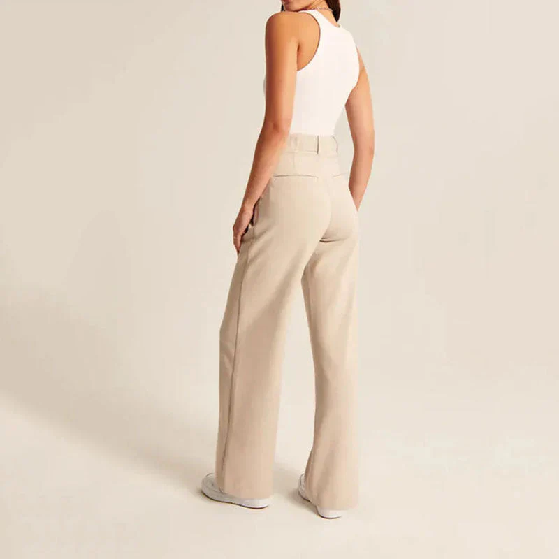 Marieke | High-Waisted Wide-Leg Trousers - ginlerie 7