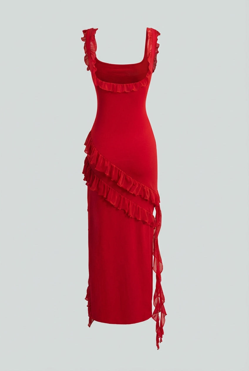 Maya | Backless High Slit Dress - ginlerie 4