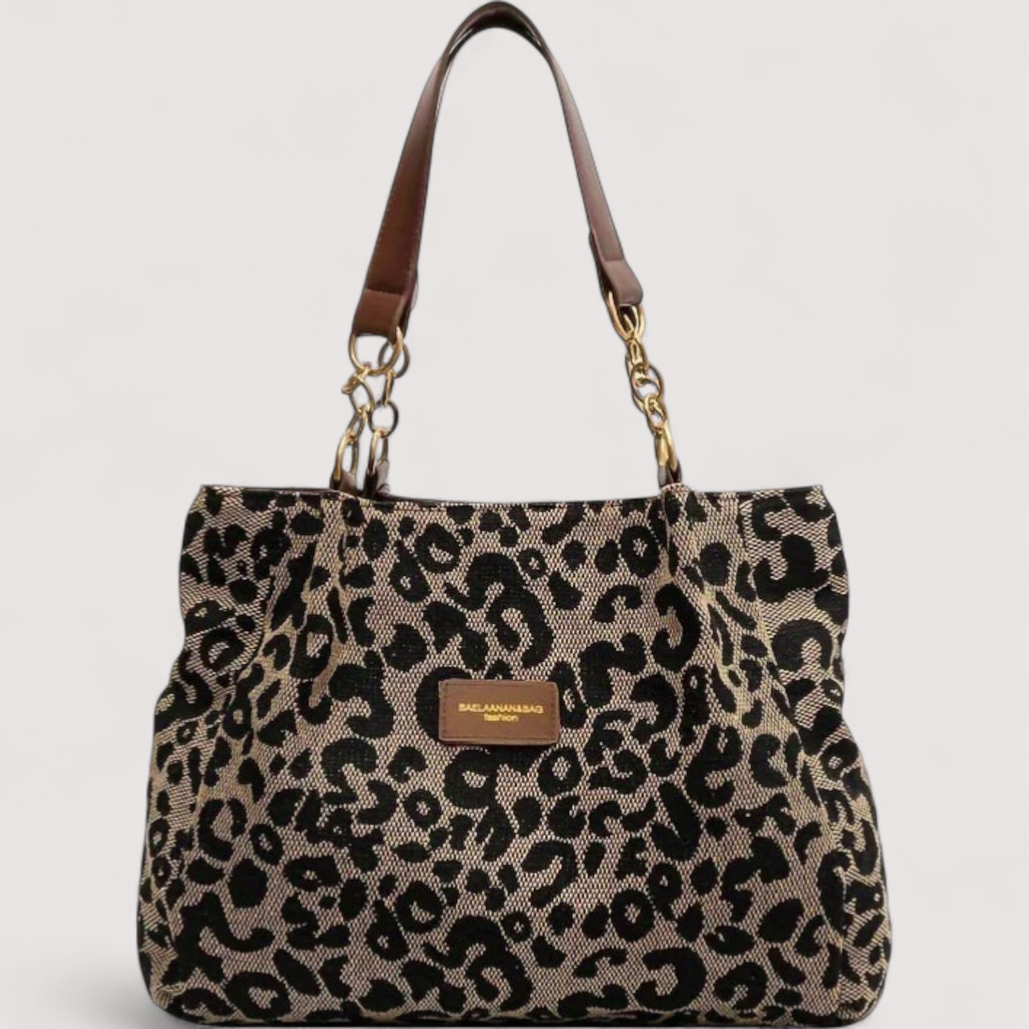 Maya | Bold Leopard Print Shopping Bag - ginlerie 0