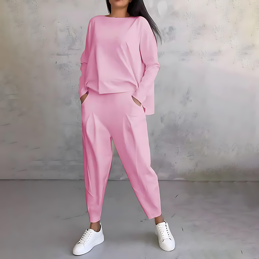 Maya | Casual Loose-Fit Top and Pants Set - ginlerie 5